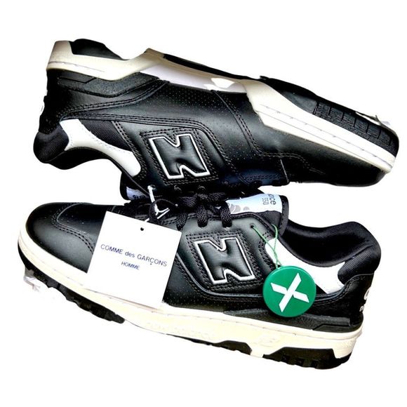 Comme des Garcons + NB Other - Comme des Garcons Homme x New Balance 550 Sneakers. Black, White. Men’s US 9